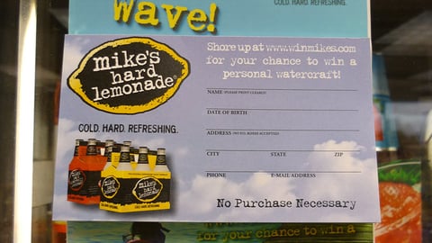 Mike's Hard Lemonade Circle K 'Ride the Wave' Cooler Sign
