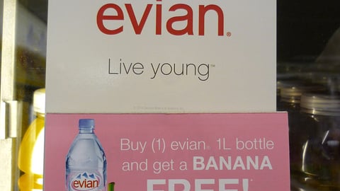 Evian Circle K Incentive Cooler Sign