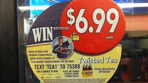 Twisted Tea Circle K 'Fishing' Cooler Cling
