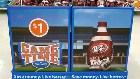 Dr Pepper Walmart 'Game Time' Dump Bin