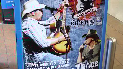 Walmart 'Toby Keith Tour' Security Pedestal Ad