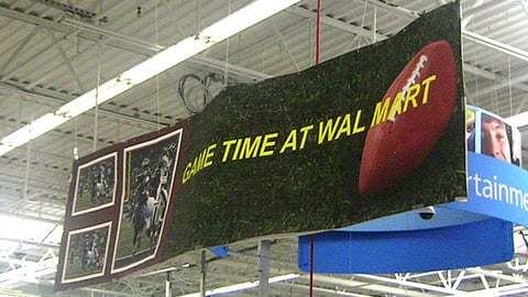 Walmart 'Game Time' Ceiling Banner