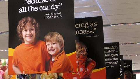 Fry's Halloween Ceiling Signs