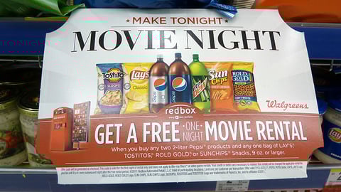 Walgreens PepsiCo 'Movie Night' Shelf Sign