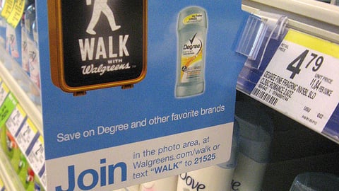 Walgreens Degree 'Walk' Shelf Talker