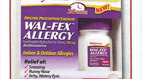 Walgreens Wal-Fex Allergy Coupon Book Ad