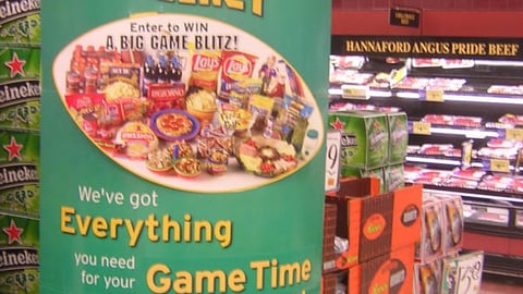 Hannaford 'Big Game Blitz' Standee