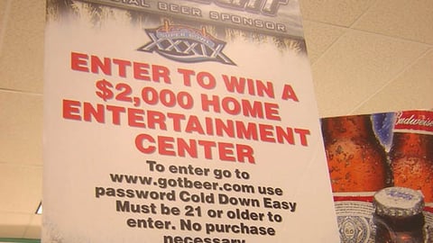 Coors Light Super Bowl Sign