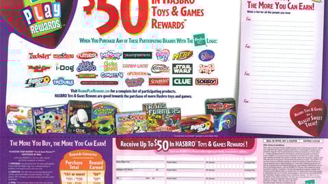 Hasbro 'Play Rewards' FSI