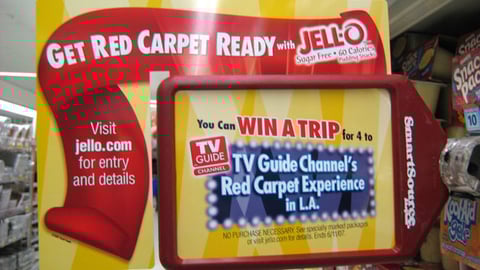 Jell-O Sweeps Shelf Talker