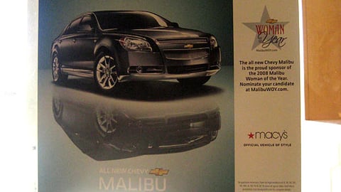 Macy's "Malibu Woman of the Year" Window Cling