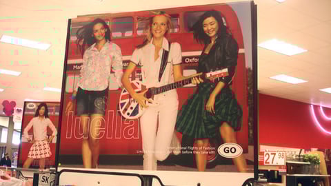 Luella Bartley Apparel Rack Sign