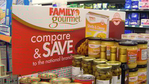 Family Dollar Family Gourmet Endcap Header