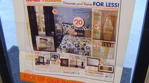 Family Dollar 'Decorate Your Home' Window Sign