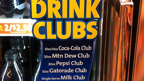 Speedway 'New Drink Clubs' Cooler Cling