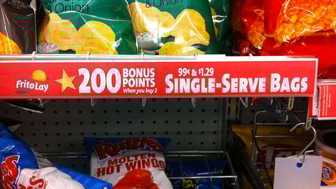 Speedway Frito-Lay '200 Bonus Points' Shelf Sign