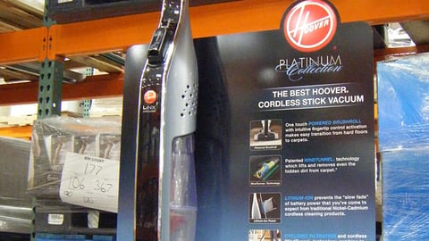 Hoover Stick Vacuum Shelf Display