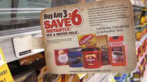 Dominick's Bulk Coffee Incentive Shelf Talker