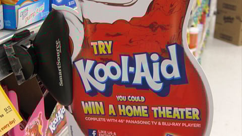 Kool-Aid 'Win A Home Theater' Shelf Talker