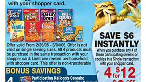 Kroger/Kellogg 'Ice Age 2' Feature