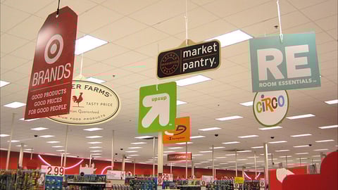 Target Brands Ceiling Signs