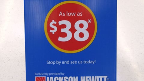 Walmart Jackson Hewittt A-Board