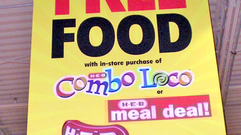 H-E-B Combo Loco, Meal Deal Ceiling Sign