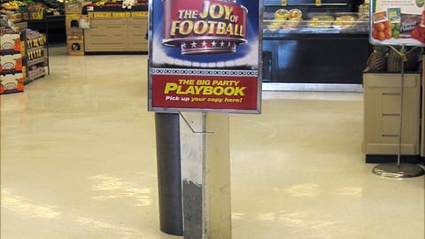 Dominick's 'Joy Of Football' Stanchion Sign