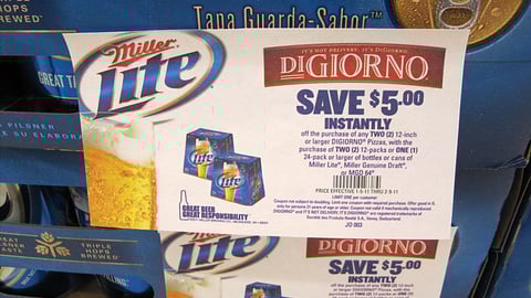 Miller Lite DiGiorno Cross-Merch Incentive Sign