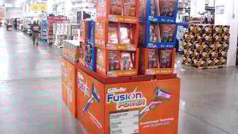 Gillette Fusion Pallet Display