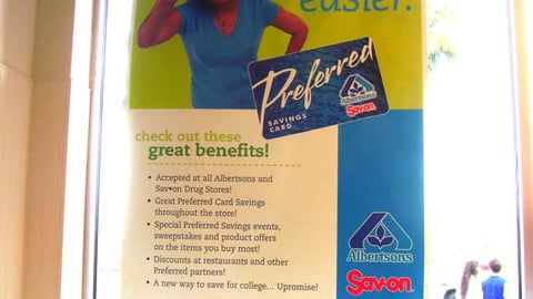 Albertsons Preferred Card Window Poster