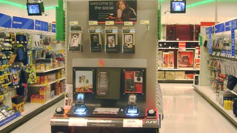 Target Microsoft Zune Endcap 