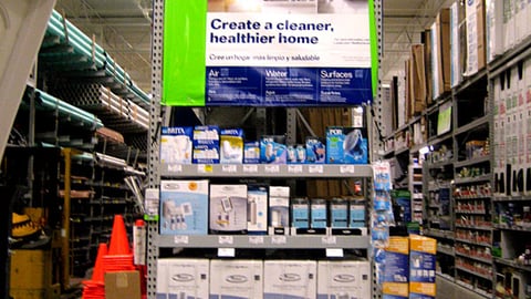 Lowe's 'Cleaner, Healthier Home' Endcap