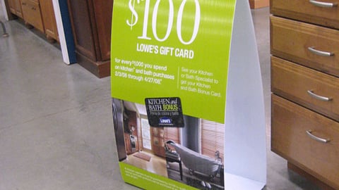 Lowe's Kitchen and Bath Bonus Standee