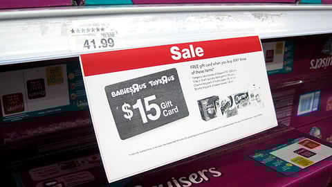 Toys "R" Us P&G Incentive Shelf Tag