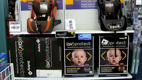 Toys "R" Us Air Protect Car Seat Endcap