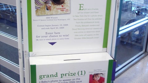 Babies "R" Us 'Babytalk Cover Contest' Display