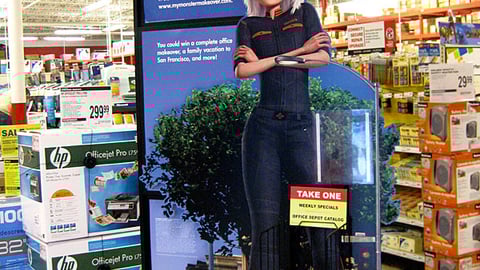 Office Depot HP 'Monster Makeover' Standee