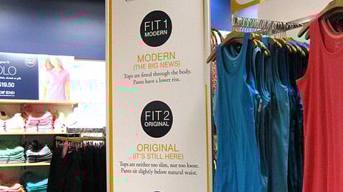 Sears Lands' End Fit System Sign