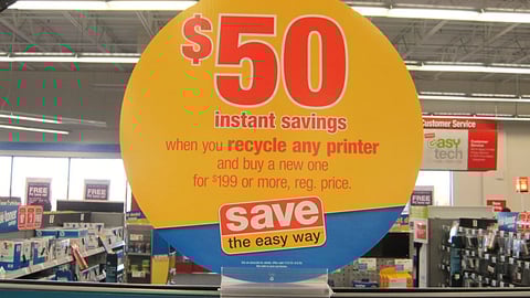 Staples Printer Recycling Header