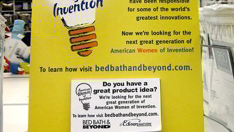 Bed Bath & Beyond 'Women of Invention' Counter Sign