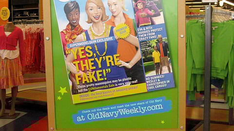 'Old Navy Weekly' Stanchion Sign