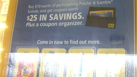 Dollar General/P&G Window Cling