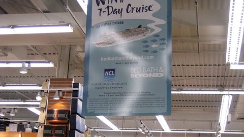 Bed Bath & Beyond Cruise Sweeps Ceiling Banner