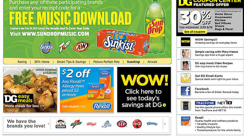 Dollar General Sun Drop Leaderboard Ad