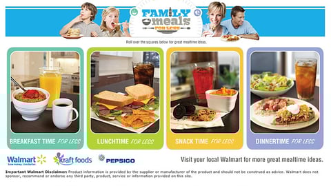 Walmart 'Family Meals for Less' Microsite 