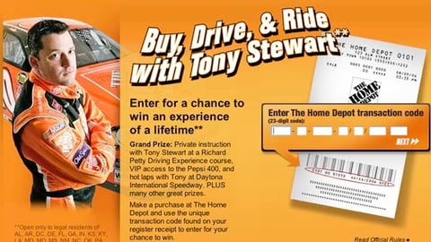 Home Depot NASCAR Sweeps Ad