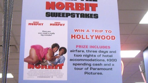 F.Y.E. 'Norbit' Sweepstakes Sign