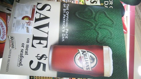 Killians St. Patrick's Day Sign