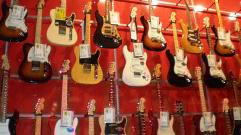 Best Buy Electric Guitar Slatwall